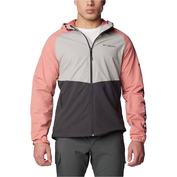 Softshell randonnée COLUMBIA PANTHER CREEK JACKET FLINT GREY/SHARK/PINK AGAVE/SHARK LOGO