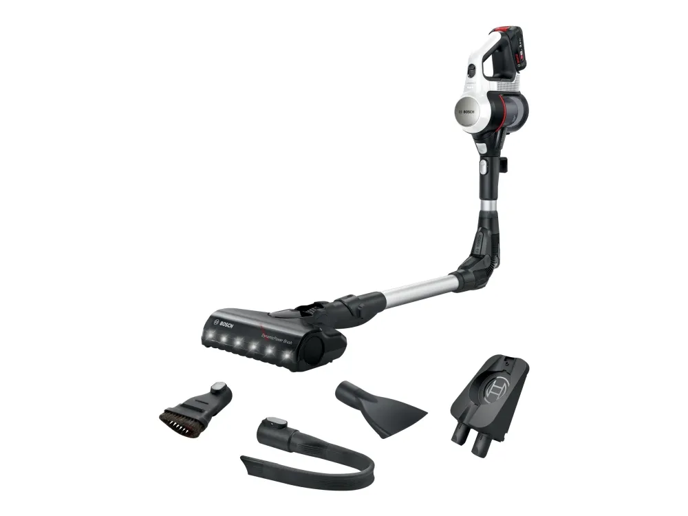 Bosch Unlimited 7 BBS711W - Støvsuger - pind/håndholdt (2-i-1) - uden pose - ledningsfri - hvid inkluderet oplader