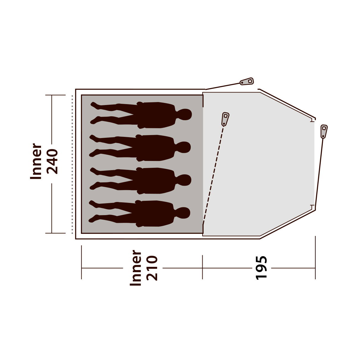 Outwell Earth 4 campingtelt, 4 personer