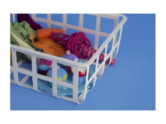 Panier de rangement et décoratif en métal, taille moyenne, ZESTA