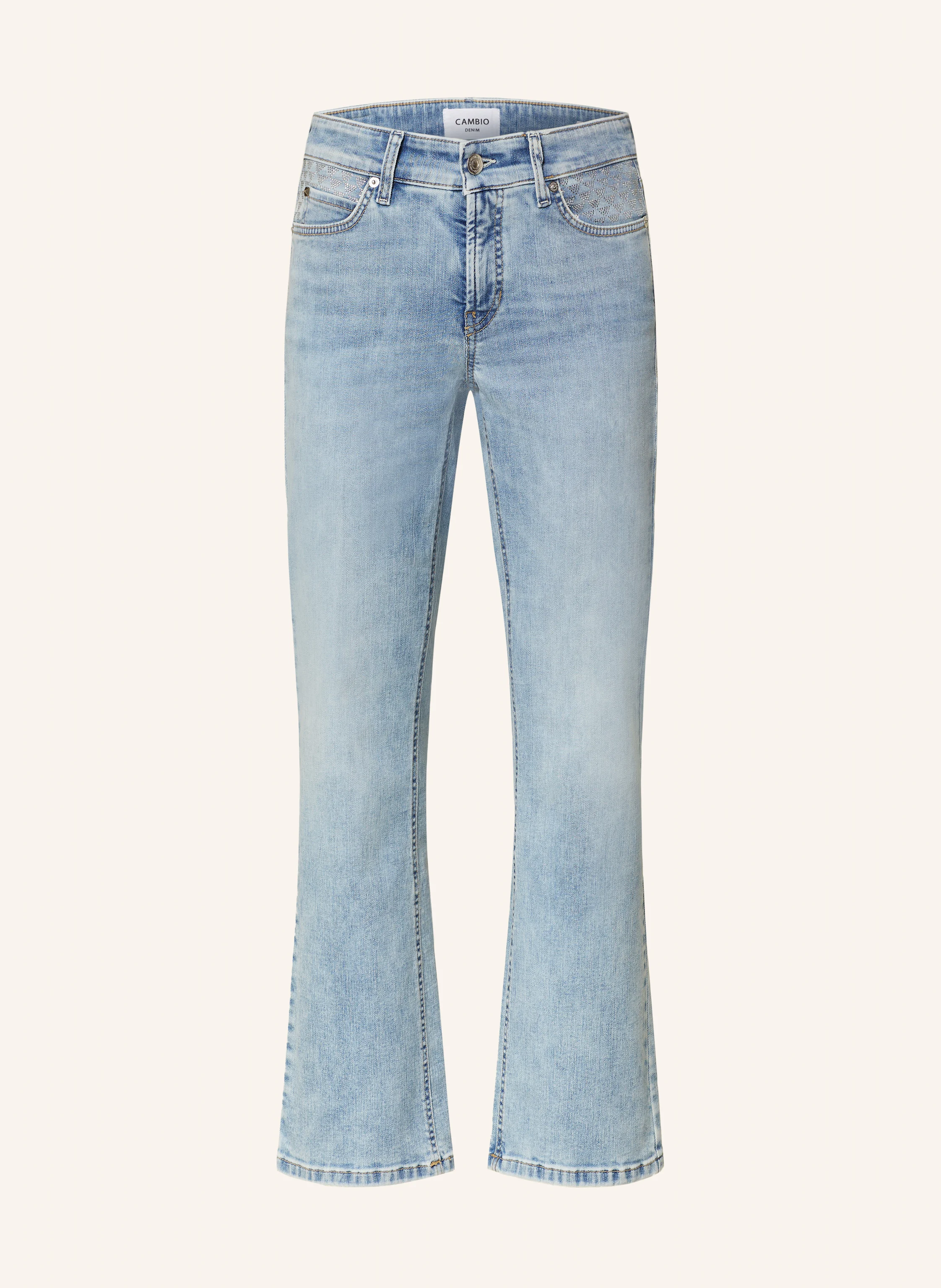 CAMBIO Flared Jeans PARIS mit Schmucksteinen