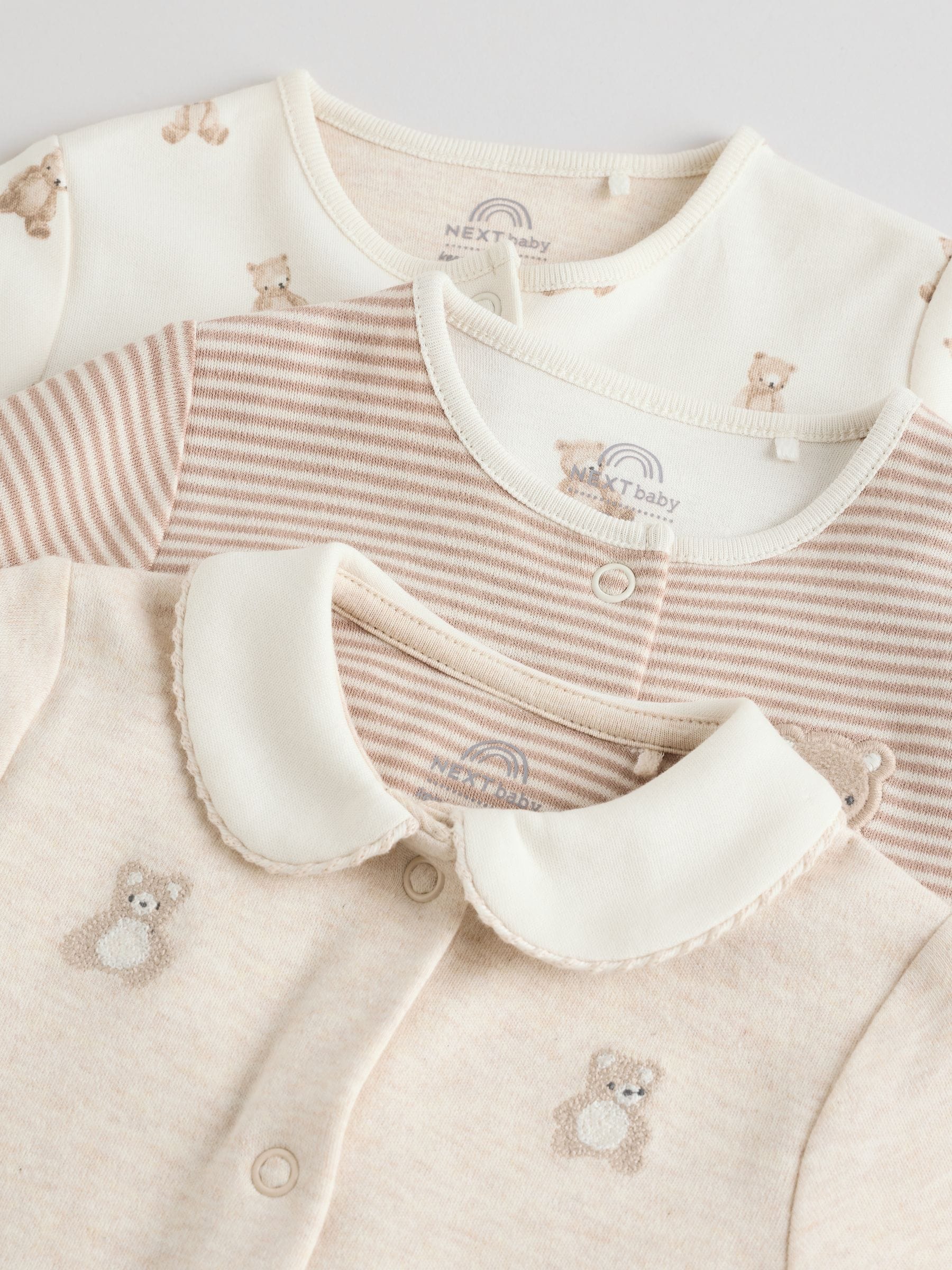 Neutraal - Verpakking van 3 babypyjama's (0-2jr)