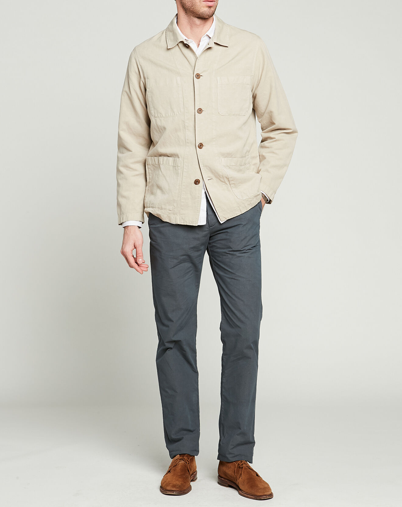 Hartford Veste en Coton & Lin Jacinto saharienne dune