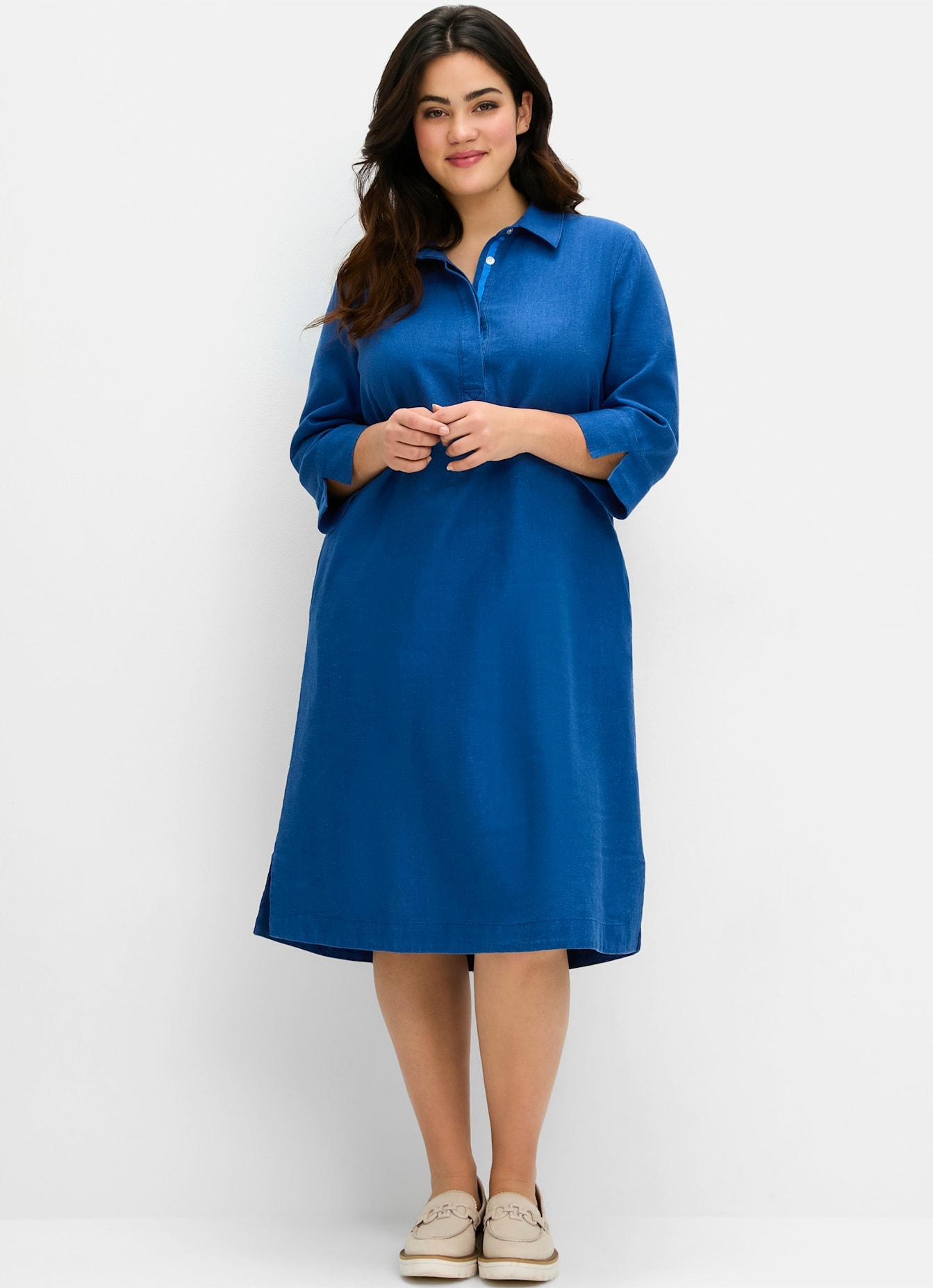 Sheego Sommerkleid »Blusenkleid« Eingrifftaschen