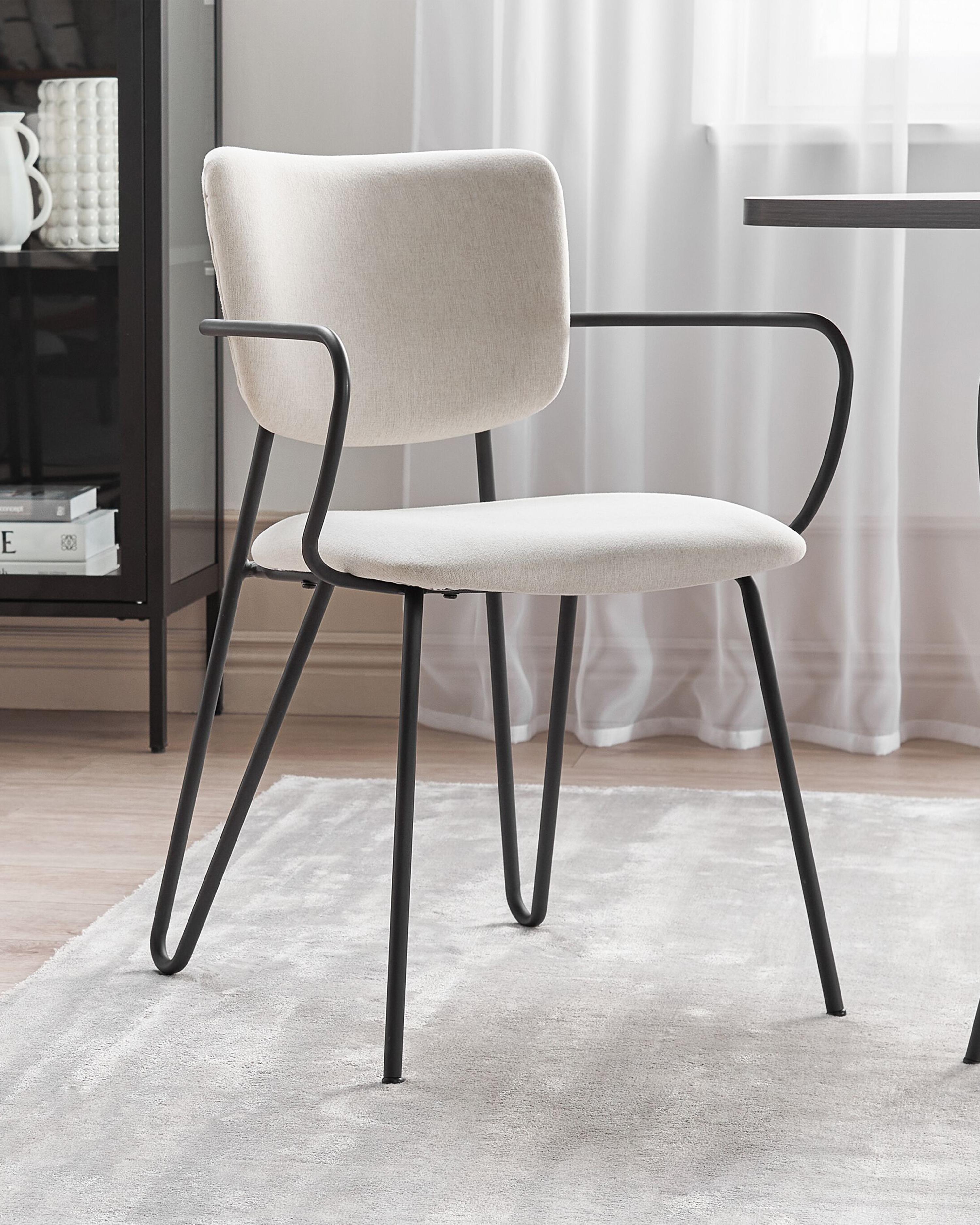 Set van 2 eetkamerstoelen ELKO Gebroken wit