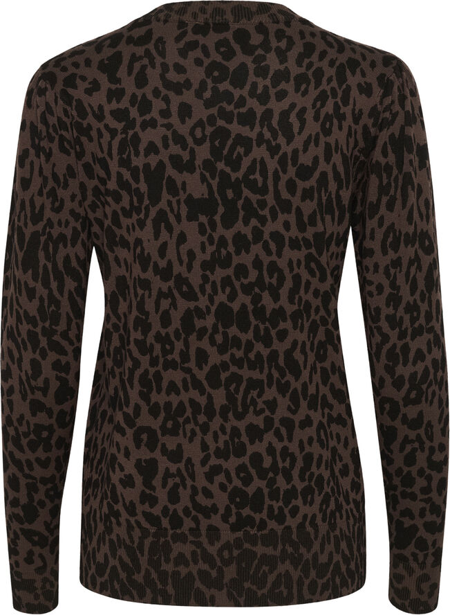 Saint Tropez ZhilaSZ LS Pullover Chocolate brown leopard