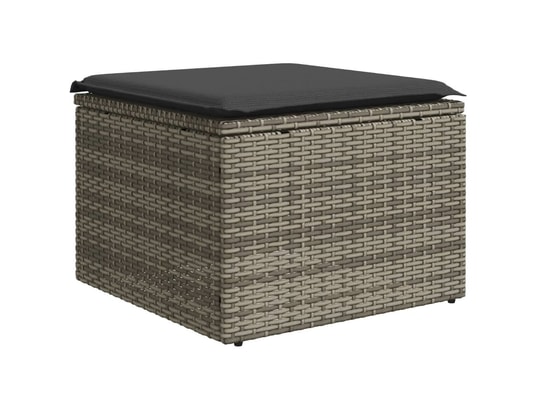 VIDAXL - Canapé Salon de jardin 6 pcs avec coussins gris résine tressée