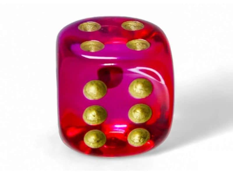 Chessex Würfelset Gemini 16 mm d6 Translucent Magenta 12 St Würfelset mit 12 Würfeln