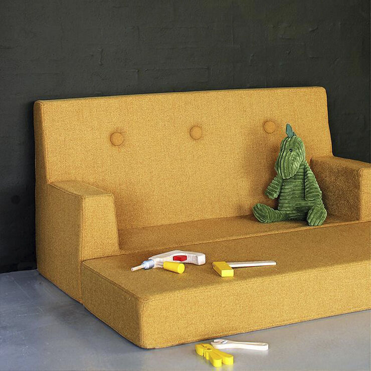 by KlipKlap KK Kids sofa Sennepsgul m. sennepsgul knap