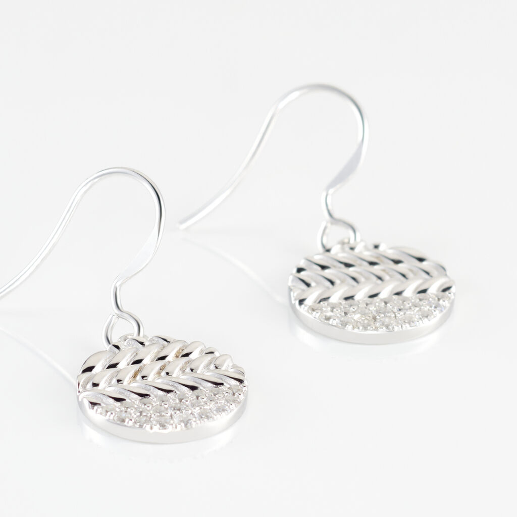 Boucles D'oreilles Pendantes Argent Henrick Oxydes De Zirconium