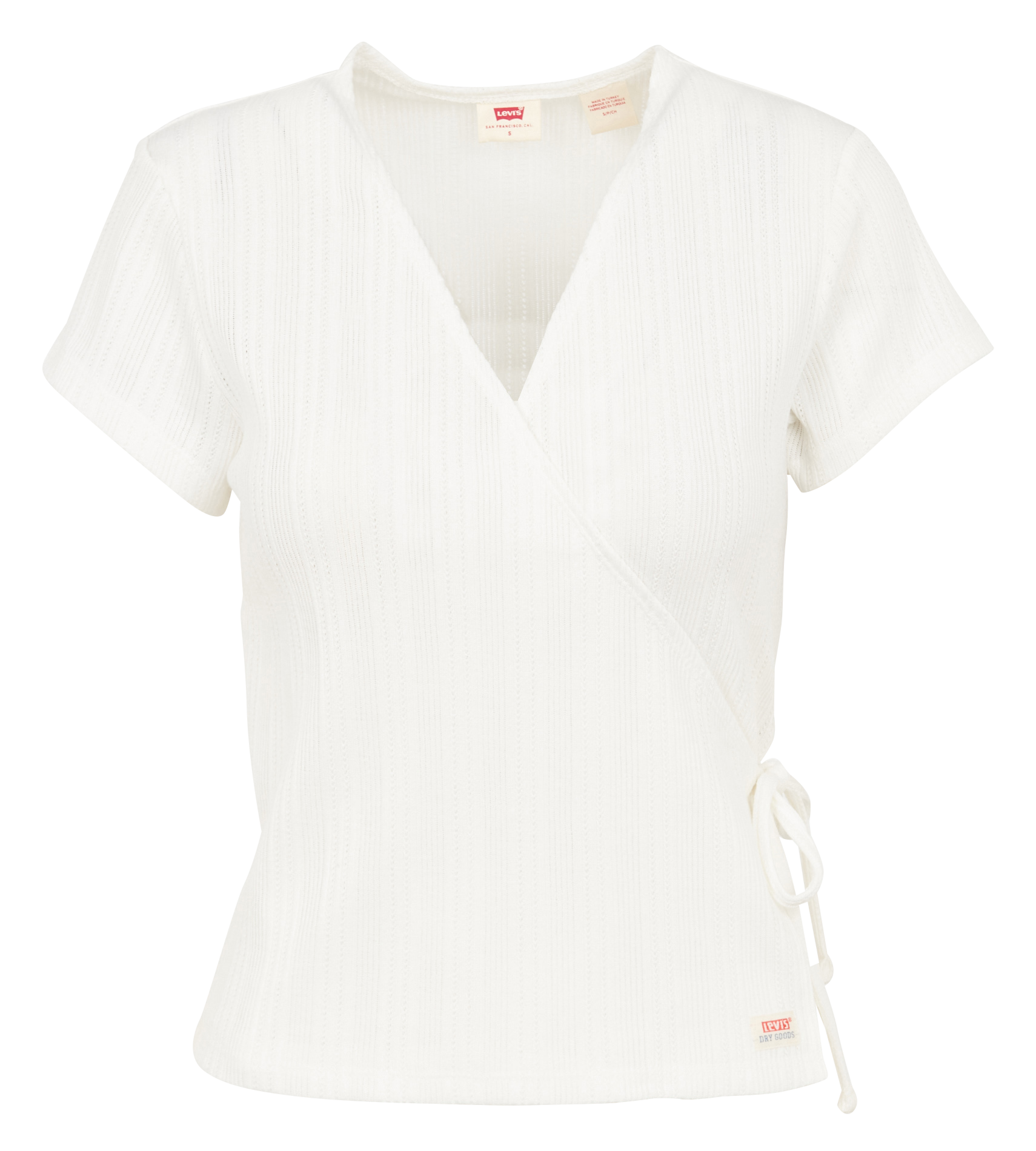 DRY GOODS POINTELLE WRAP - Top cache coeur en coton mélangé| Blanc