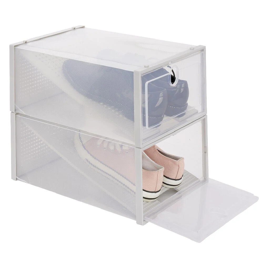 Range chaussures transparent x2