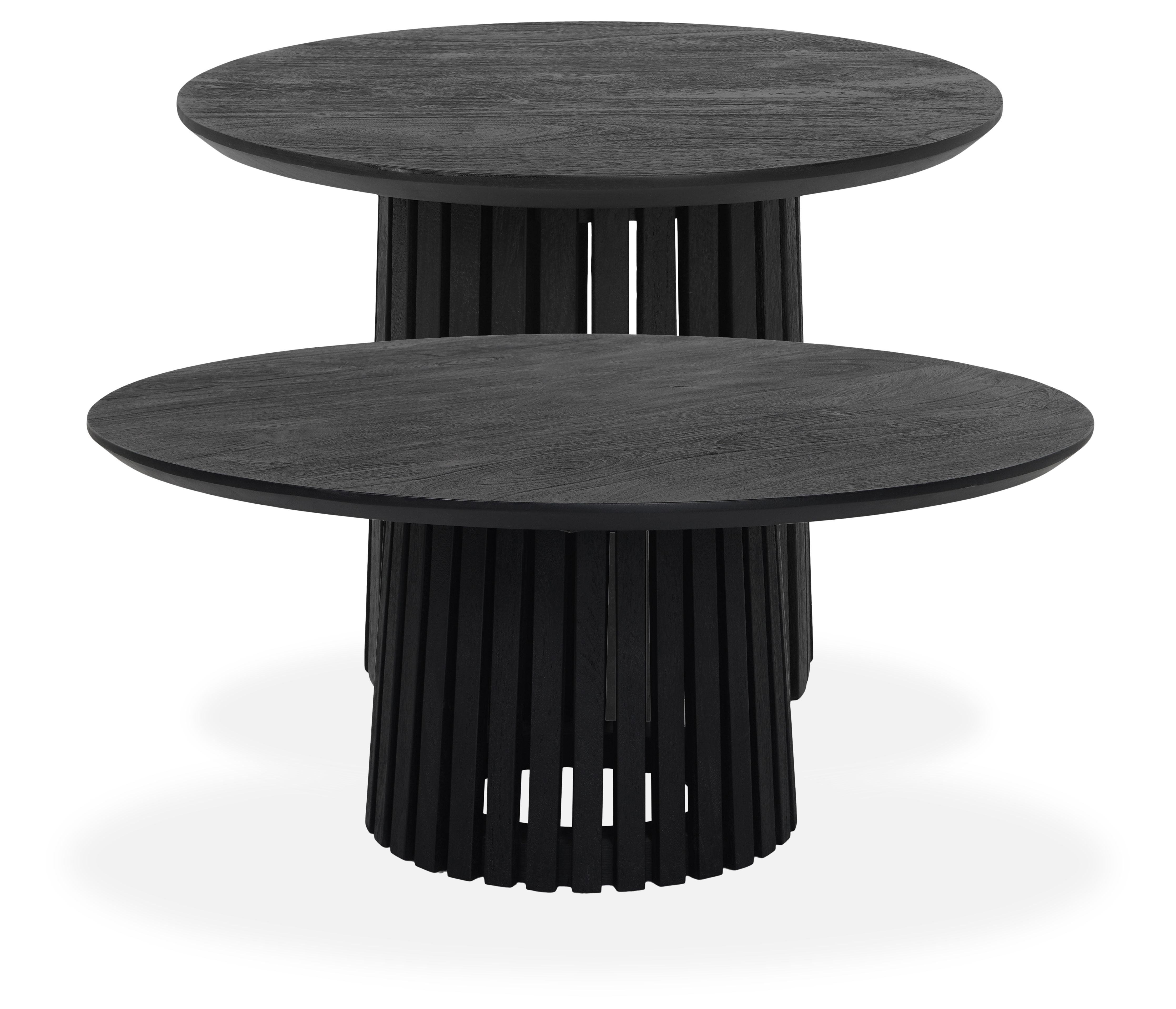Salontafelset Zwart Burundi ⌀90  x H40 cm
