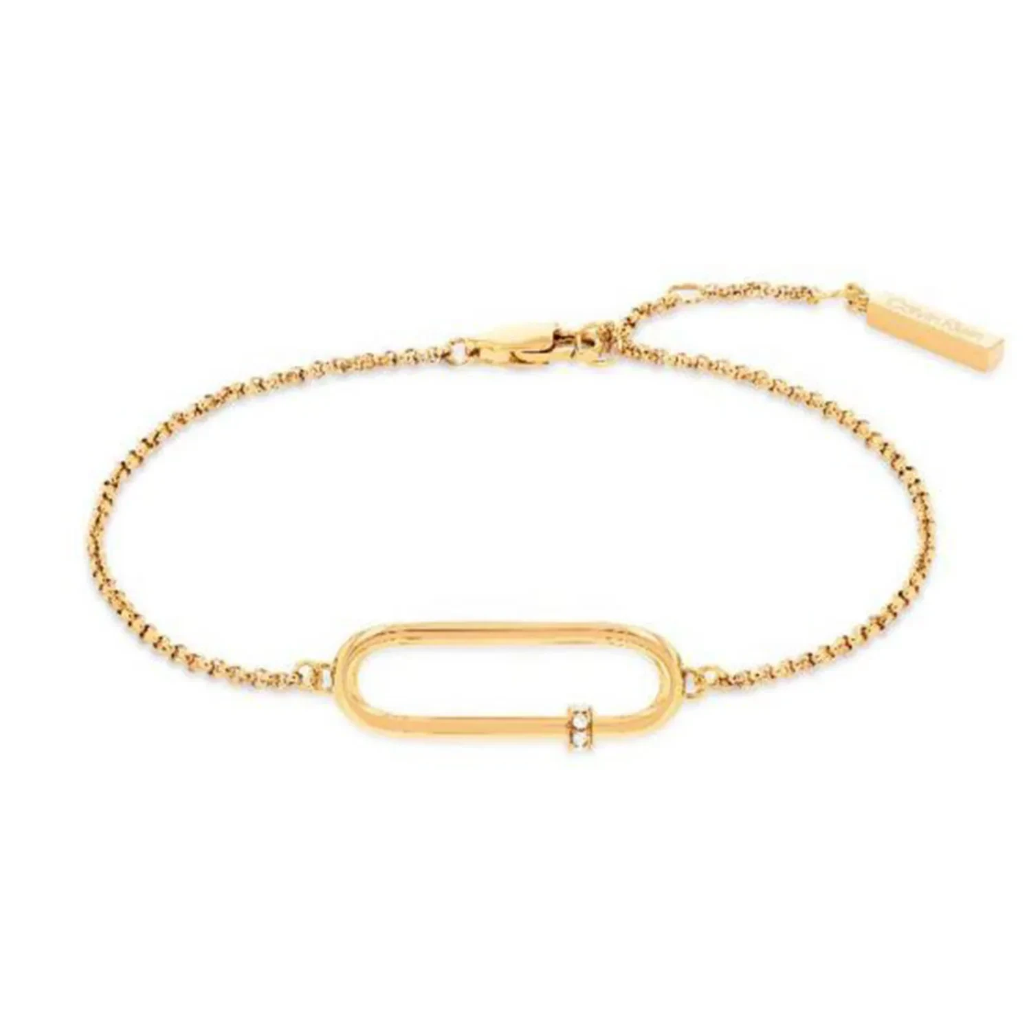 Calvin Klein ELONGATED OVAL Armbånd 18 kt. Forgyldt Rustfrit Stål 35000184