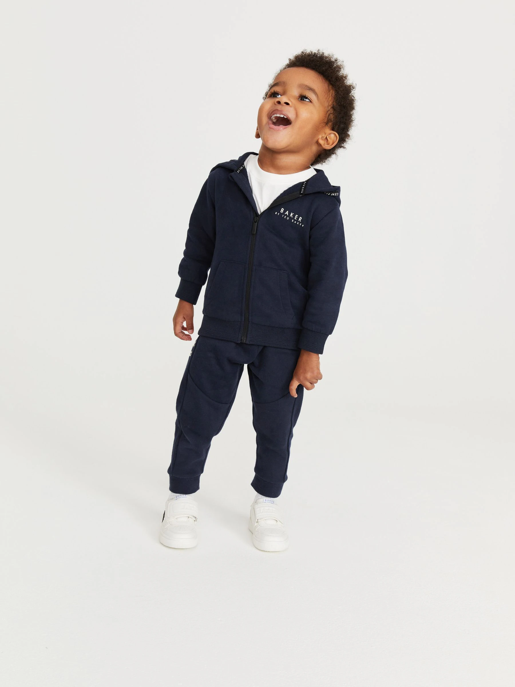 Marineblauw - Baker by Ted Baker 100% katoenen (0 - 6 jr) driedelig trainingspakset