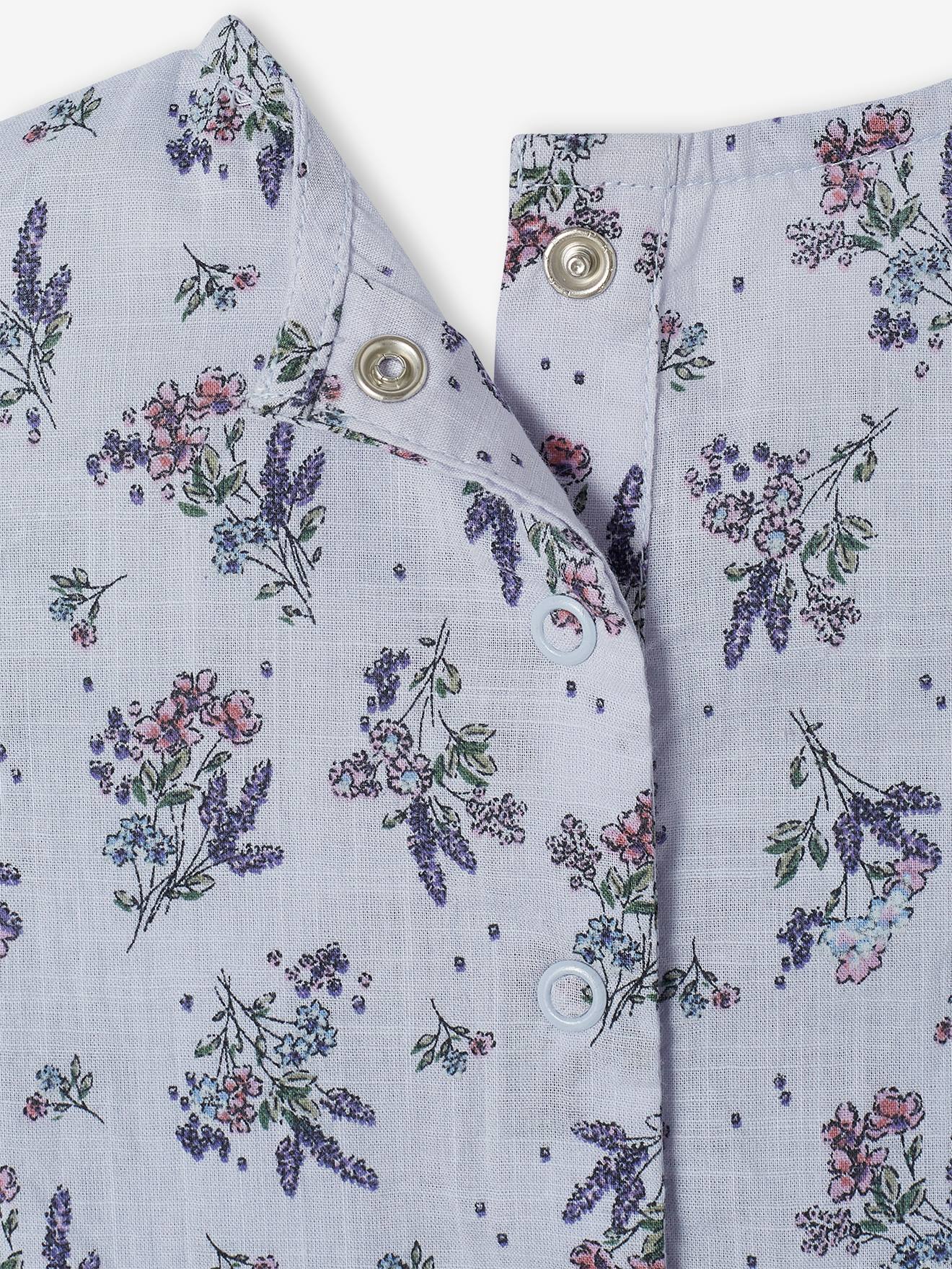 Conjunto de macacão e faixa de cabelo estampados para bebê menina, estampa verde média.