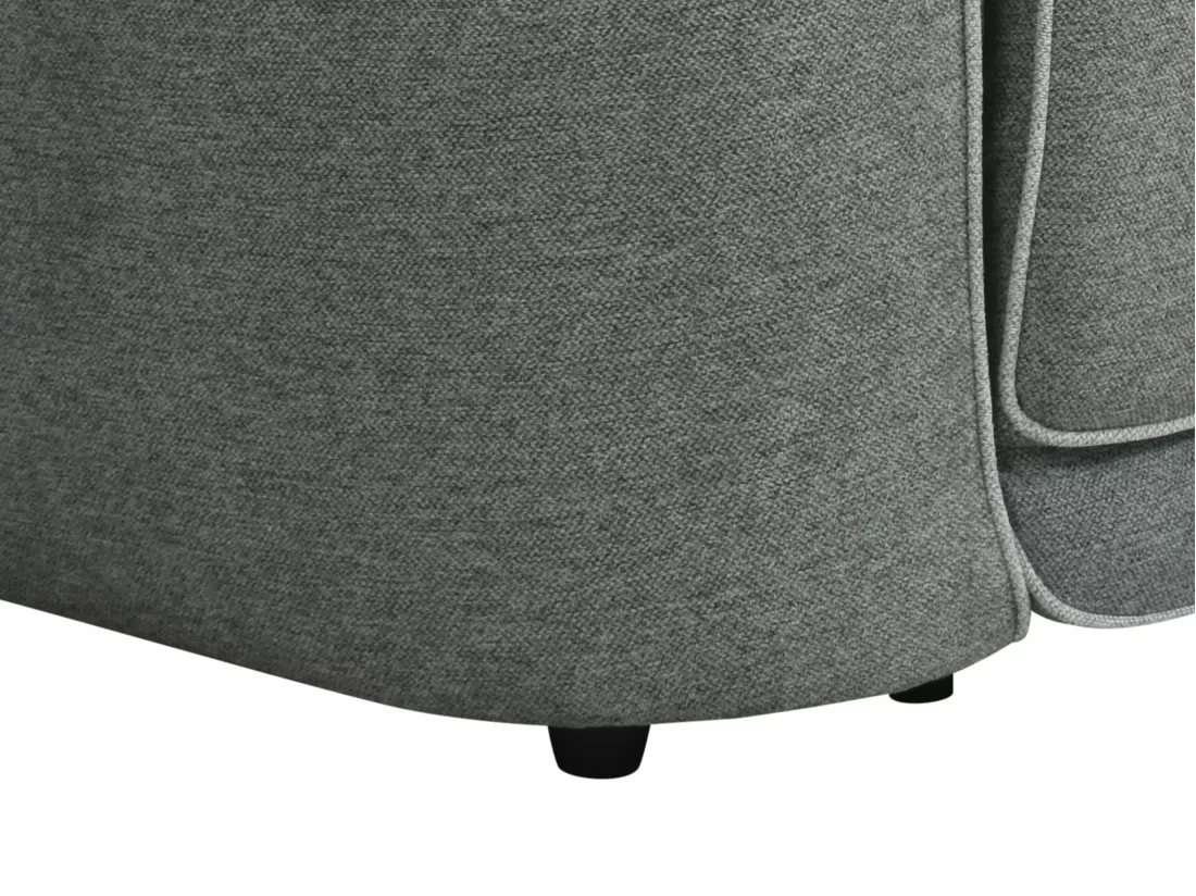 Fauteuil relax électrique en tissu chiné gris OZARTO