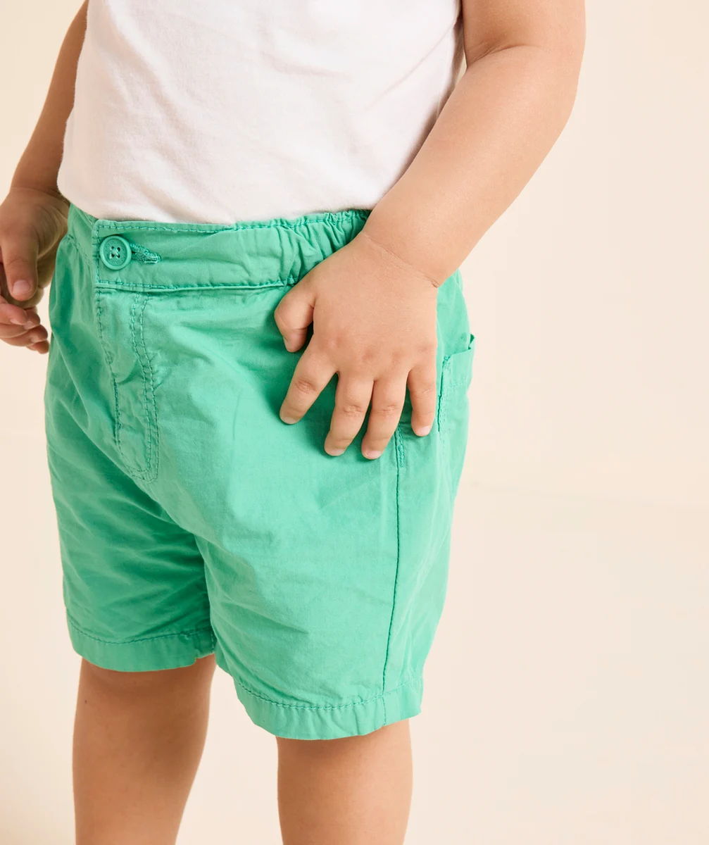 bermuda droit bébé garçon vert