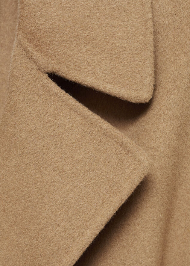 MANGO Belt handmade coat Medium brown
