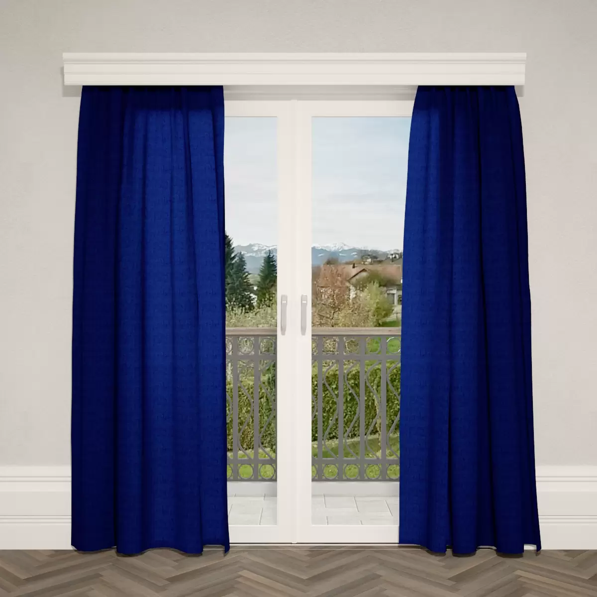 Nachtvorhang Velours Blau