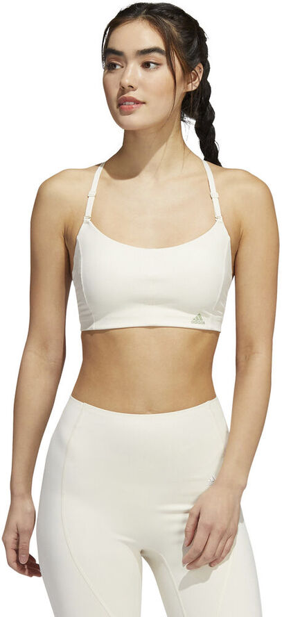 adidas Yoga Studio Light-Support 3-Stripes sports bh Hvid