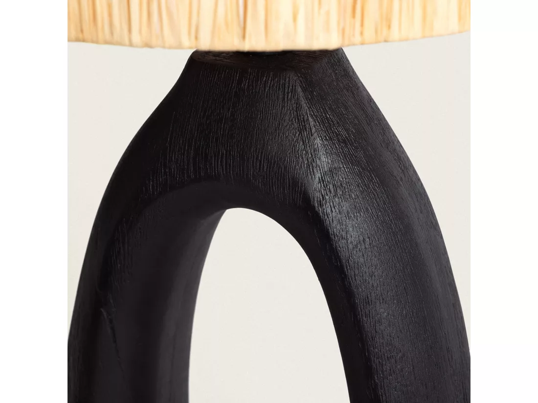 Lampe à Poser en bois Black Darshan ILUZZIA Naturel