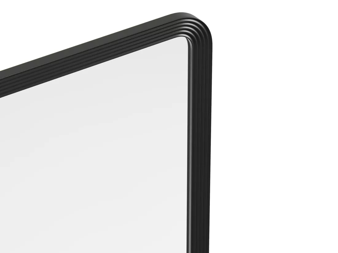 Miroir rectangulaire en bois de paulownia - L. 85 x H. 110 cm - Noir - JIMIA