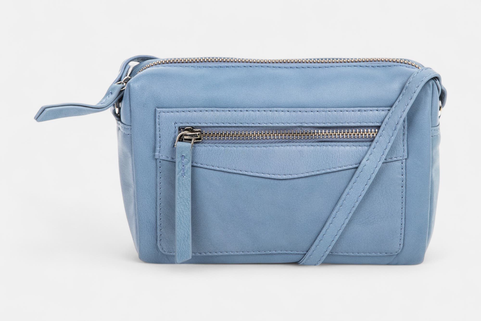 Sac bandoulière en cuir jeans