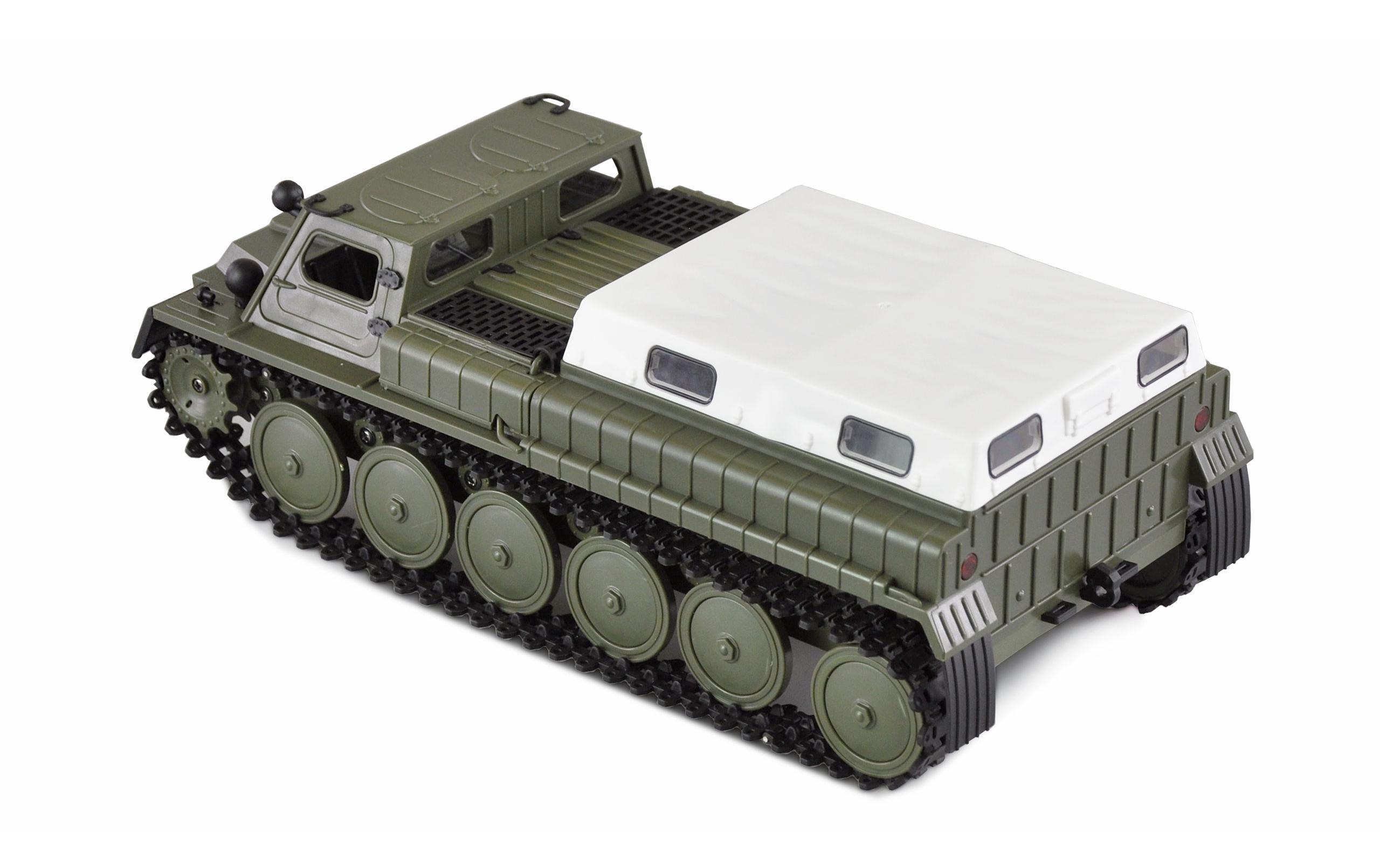 Gepanzertes RC Kettenfahrzeug, Olivgrün RTR, 1:16Gepanzertes RC Raupenfahrzeug