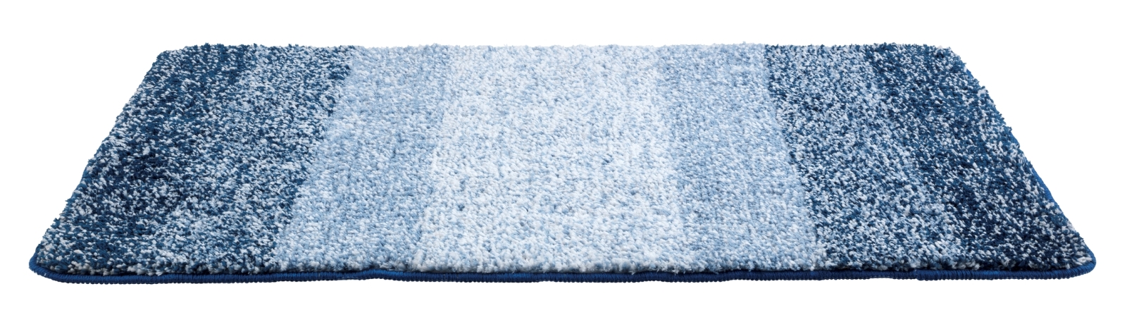 WENKO Badematte - blau-gestreift - 60x90 cm
