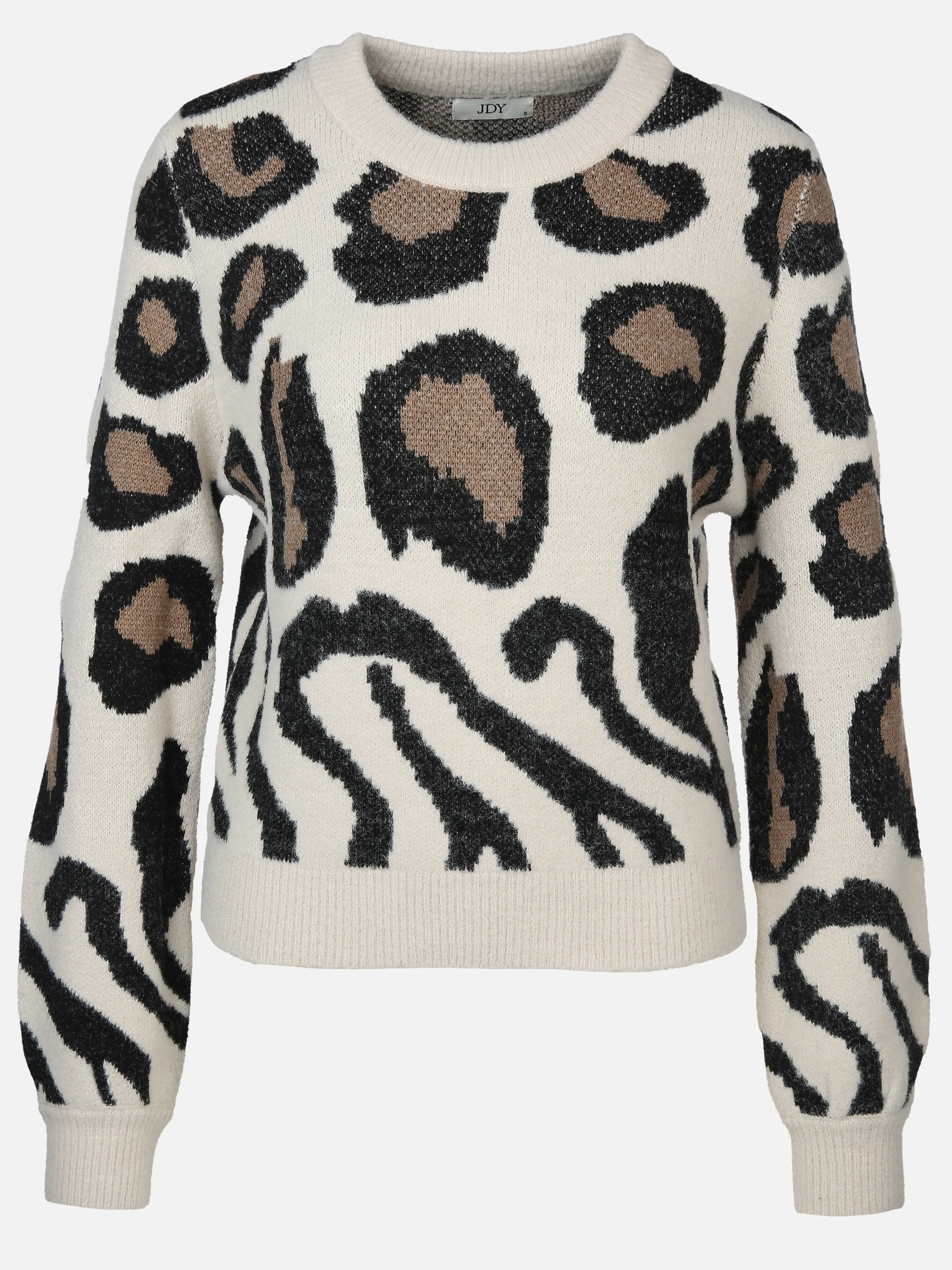 Damen Pullover mit abstraktem Leoprint