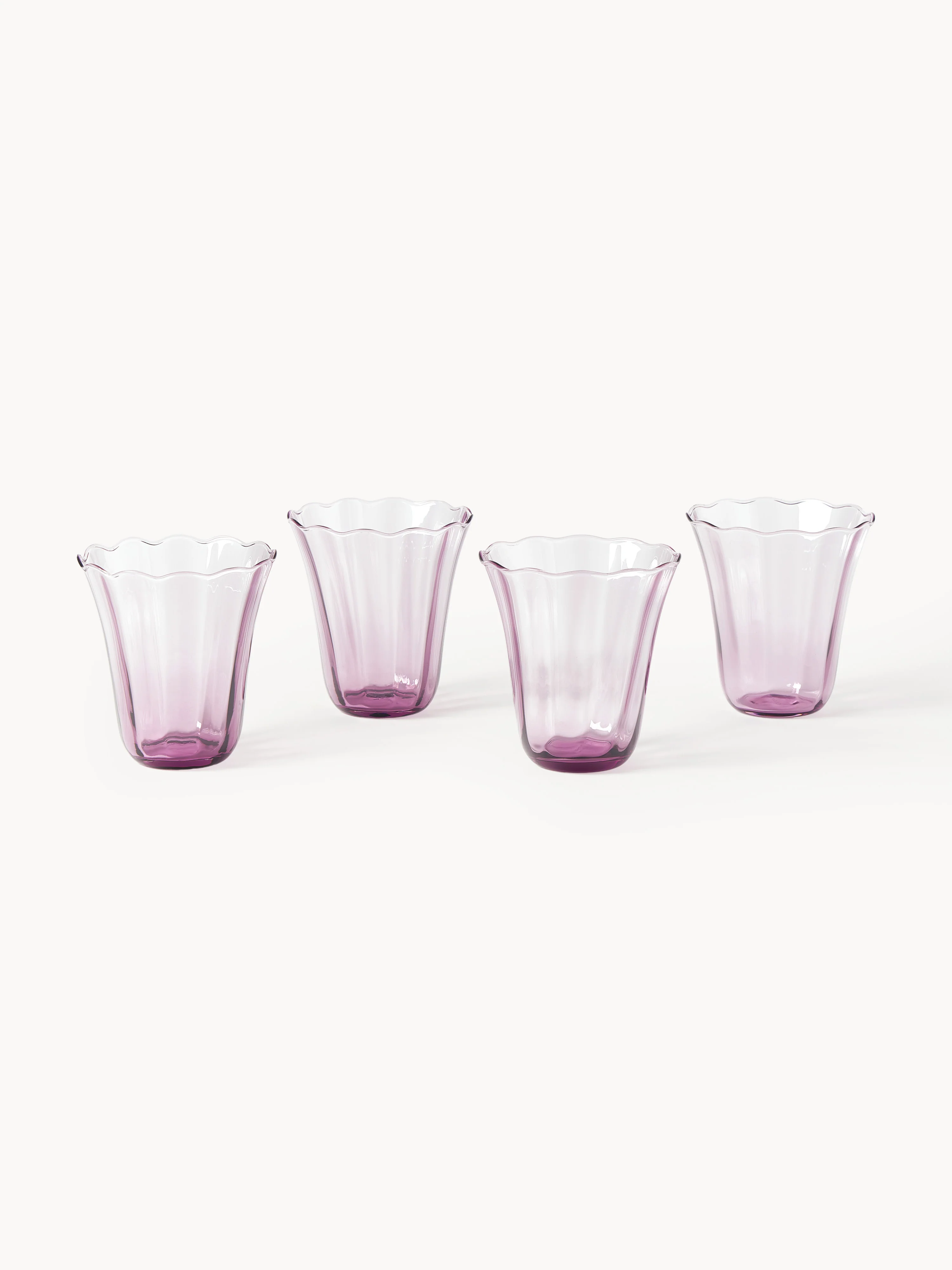 Mondgeblazen tumblers Tulya, 4-delig