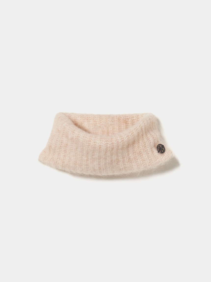 Gola tricotada mistura mohair e lã