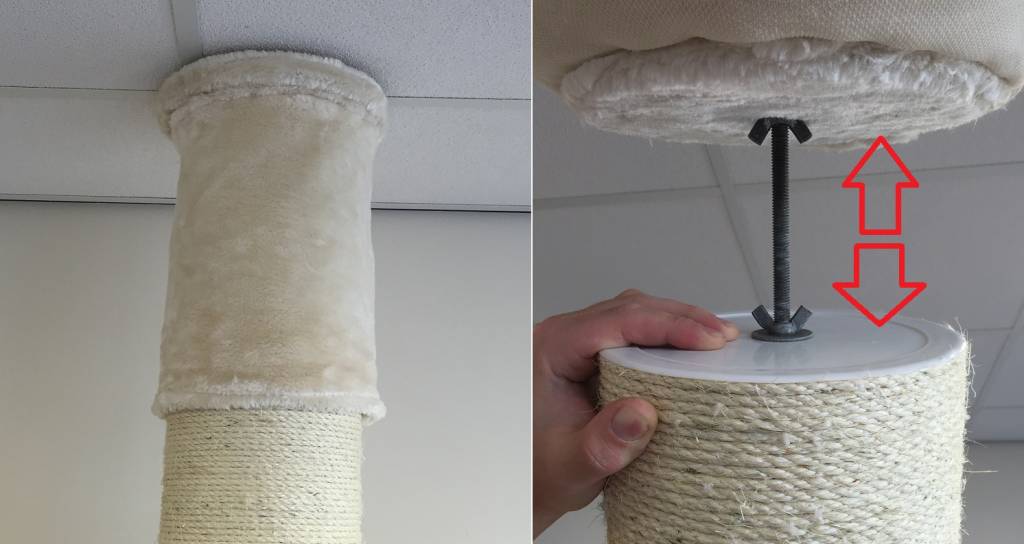 Arranhador para gatos Maine Coon Tower, cor creme