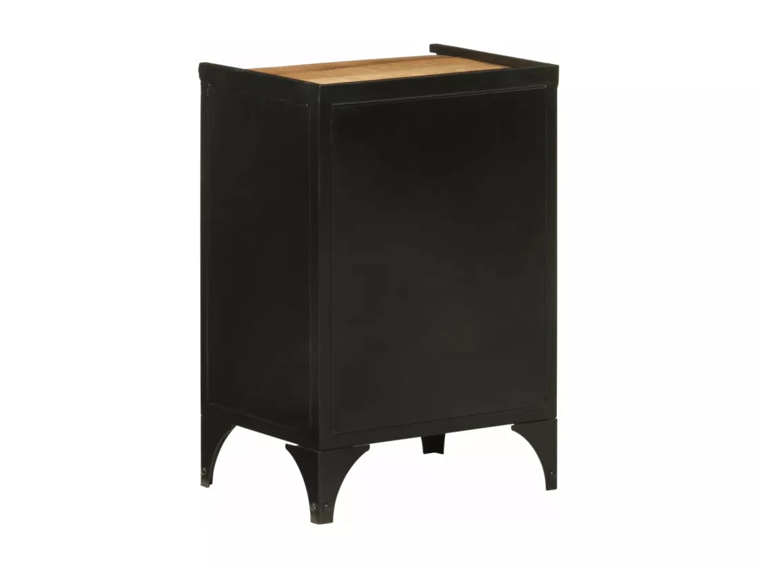 Armoire de salle de bain 40x30x60 cm fer et bois de manguier