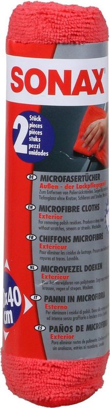 Sonax - Microvezeldoek - Poetsdoek - Blauw - 40x40cm - 2 Stuks