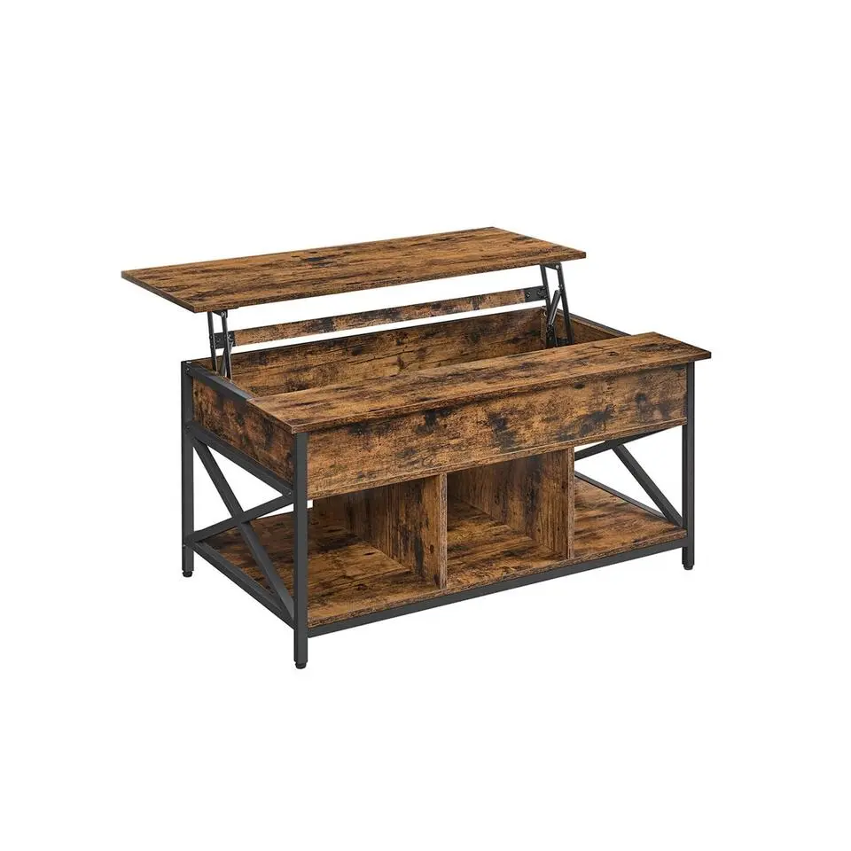 Koffietafel, salontafel met hefblad voor in de woonkamer