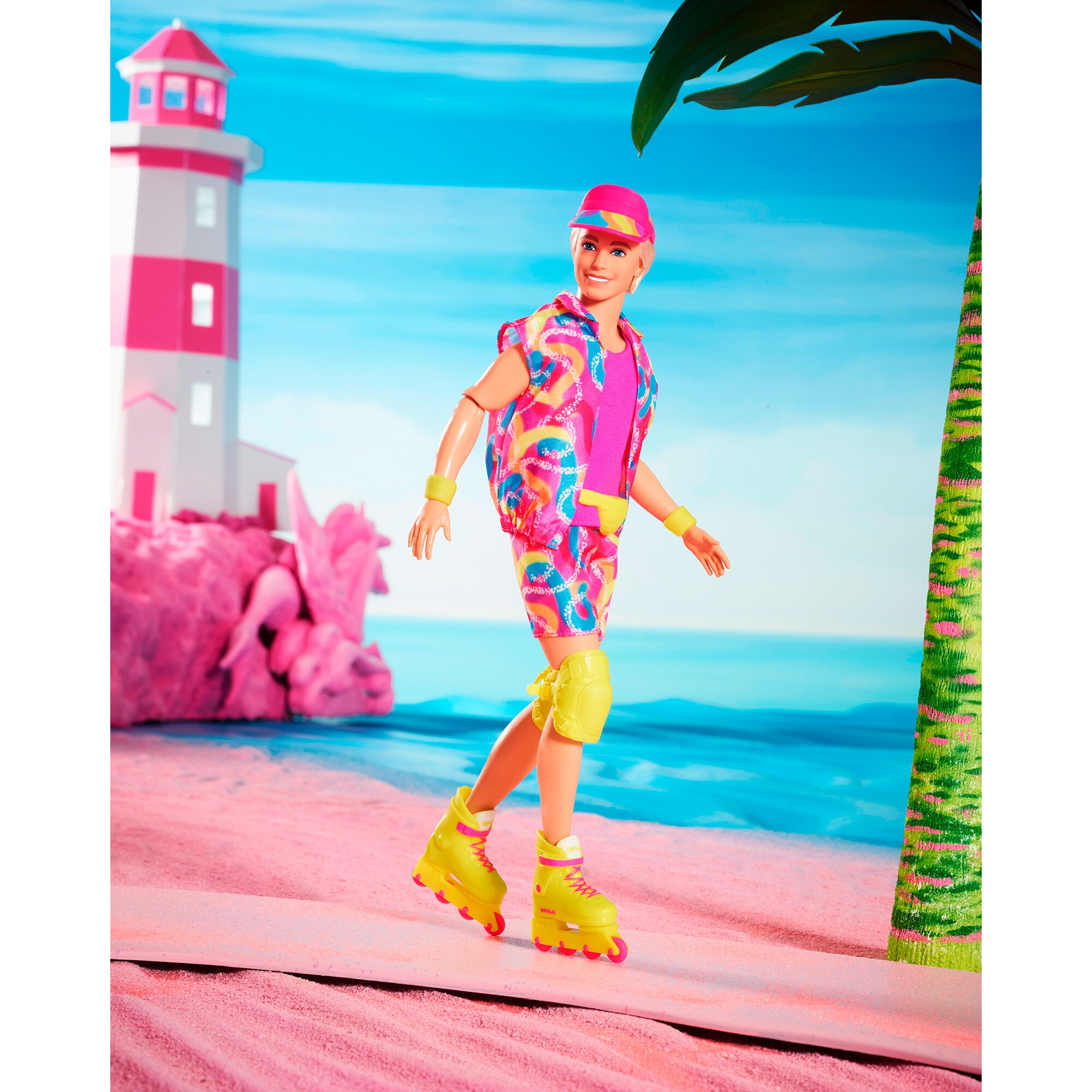 Mattel Puppe Barbie The Movie - Ken-Sammelpuppe mit Inlineskating-Outfit