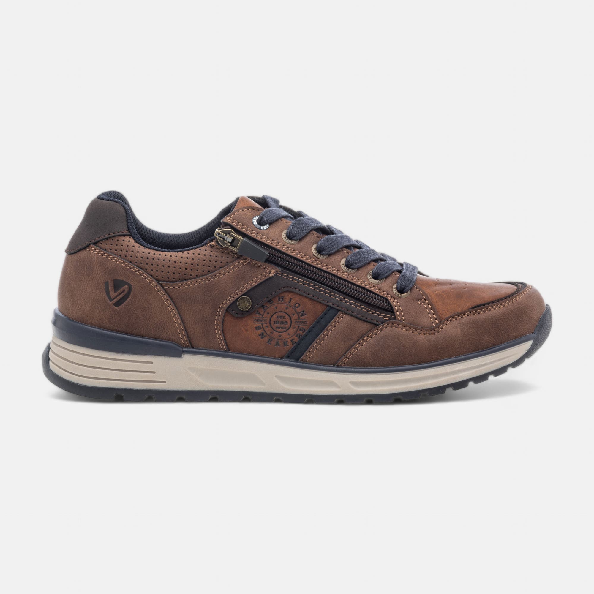 Baskets basses Homme cognac