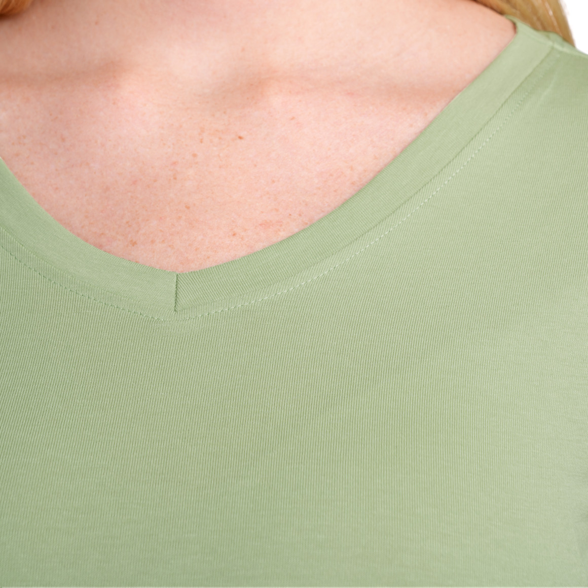 Gina Benotti Damen T-Shirt mit V-Ausschnitt hellgrün