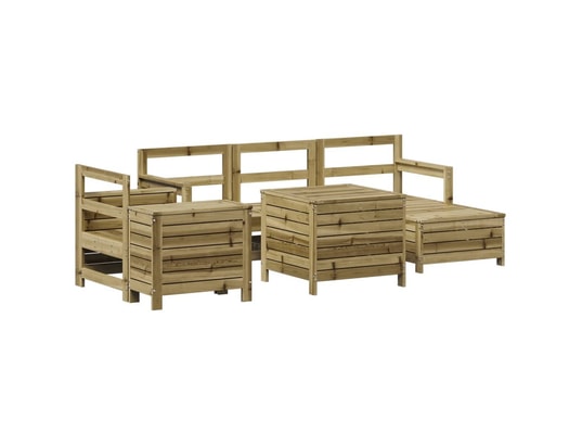 VIDAXL - Salon extérieur Salon de jardin 7 pcs bois de pin imprégné
