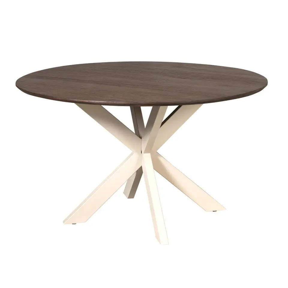 Eettafel Deens Ovaal Bruin/Zand - 150x150x76cm - Madison
