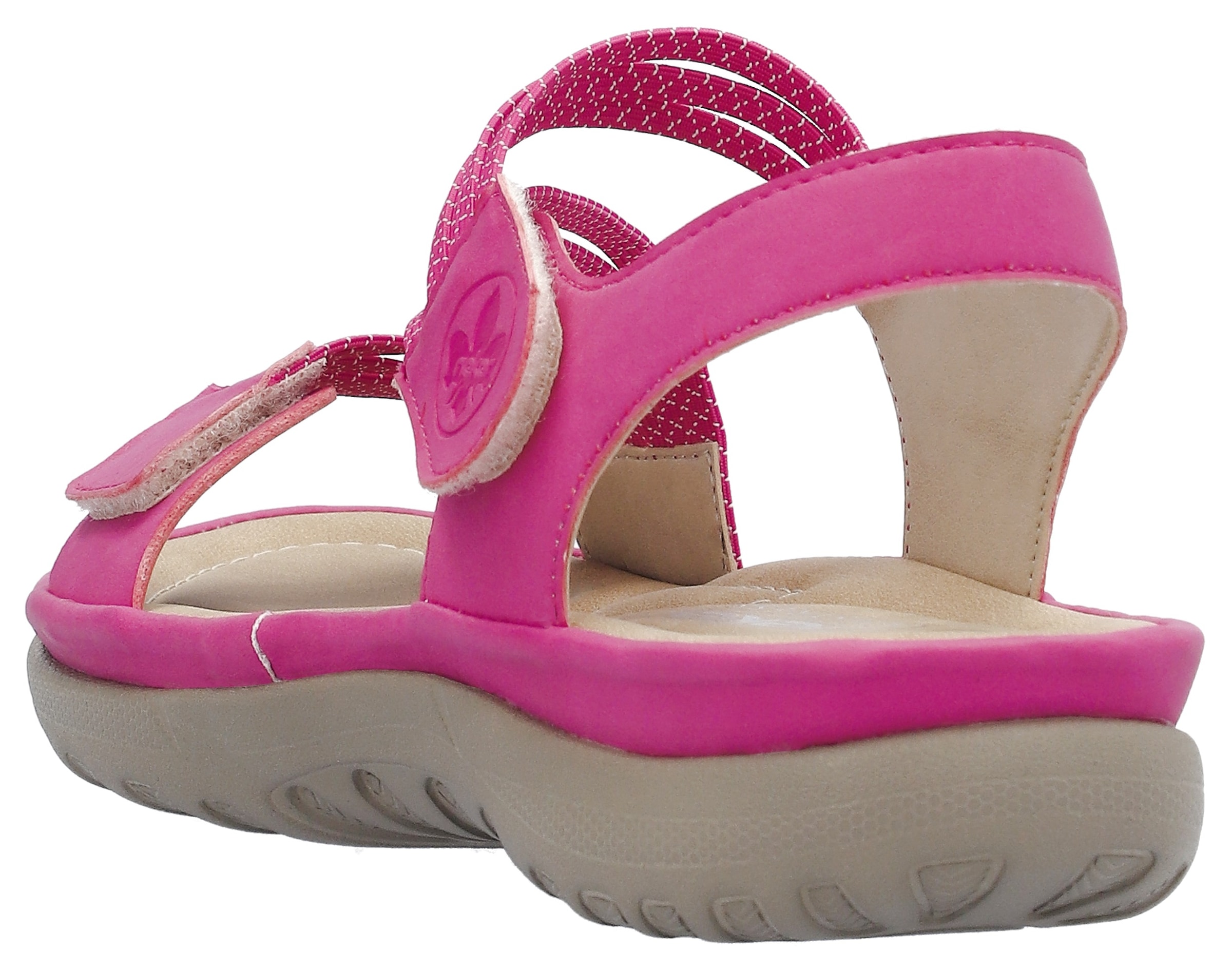 Rieker Riemchensandale  , Sommerschuh, Sandalette, Keilabsatz, mit Gummizügen