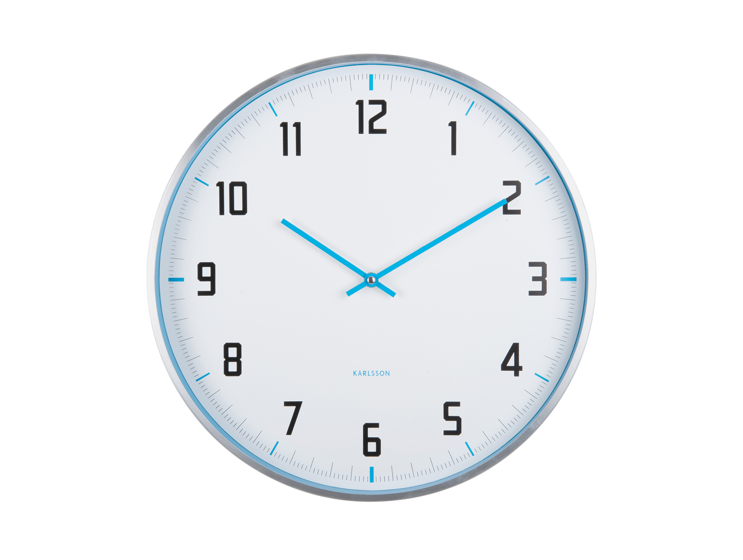 Wall clock Sporty bright blue