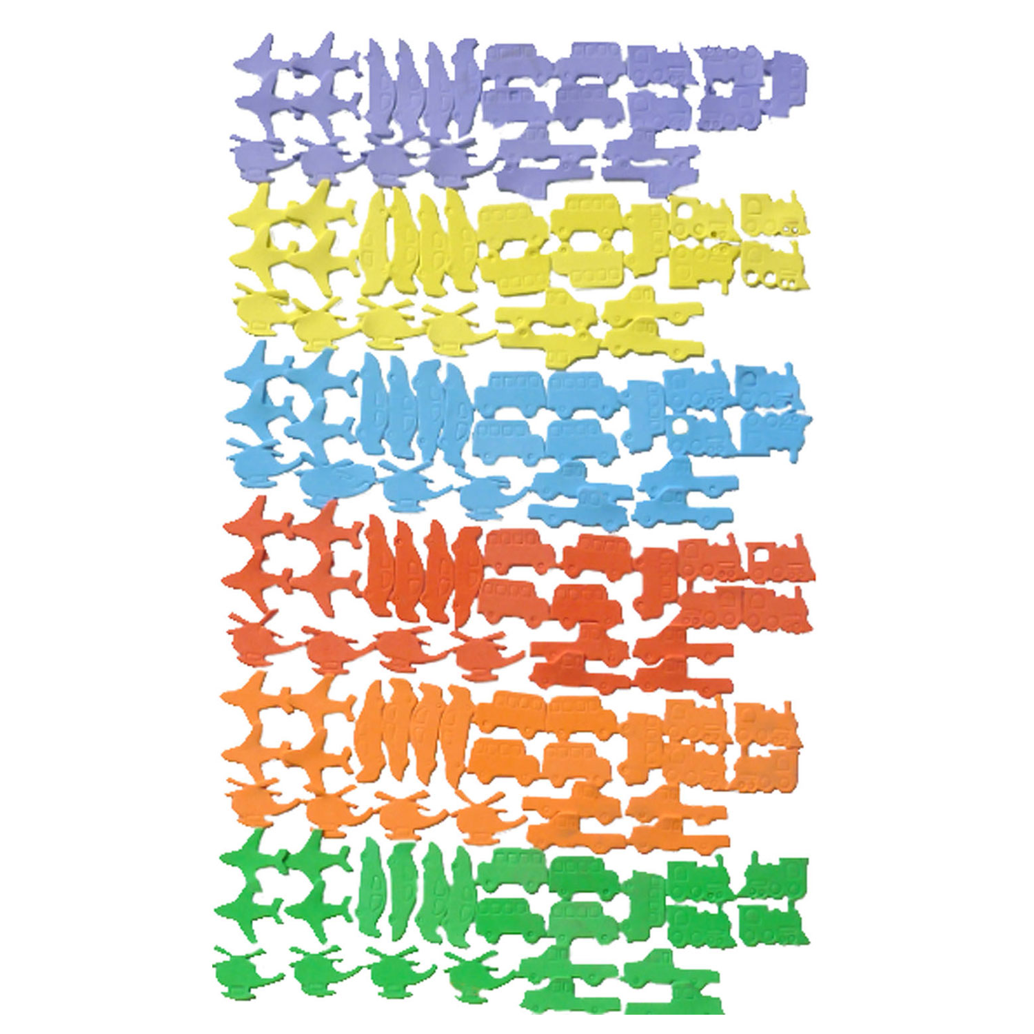 Foamstickers Voertuigen, 72st.