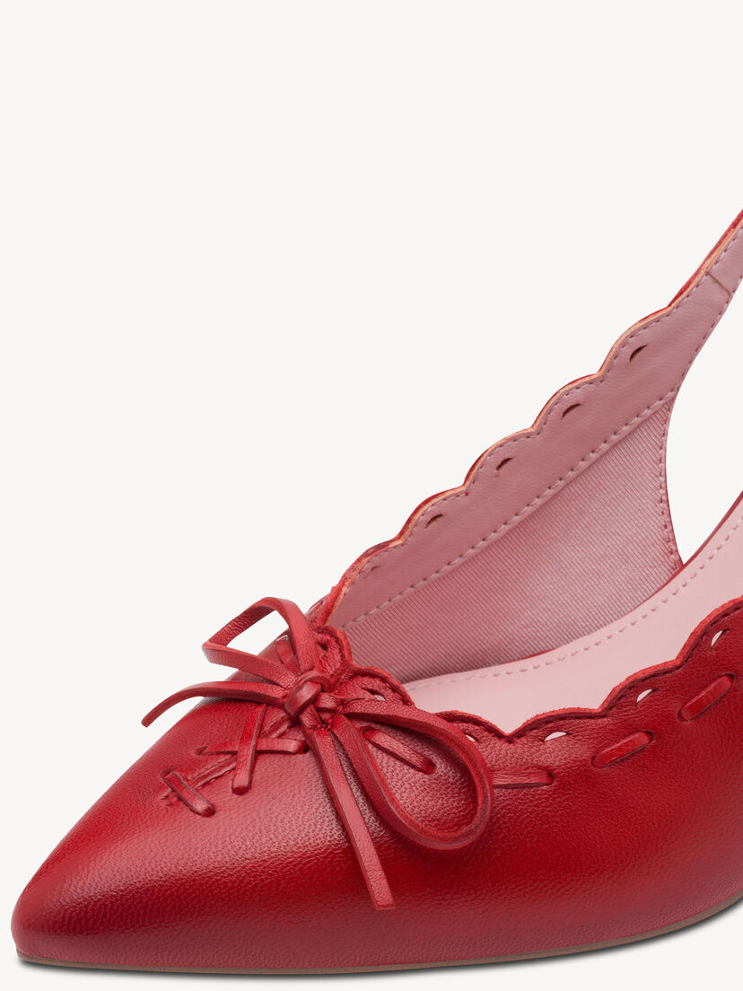 Leren Slingpumps - rood