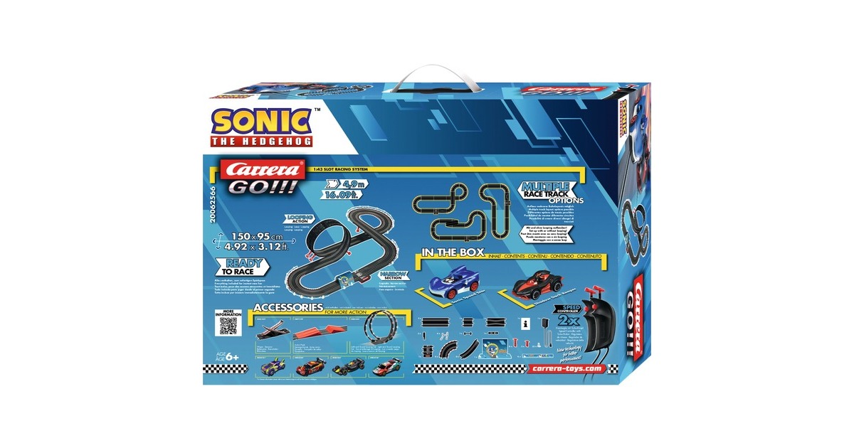 CarreraGO!!! - Sonic the Hedgehog 4,9 m Racebaan  (Schaal 1:43)