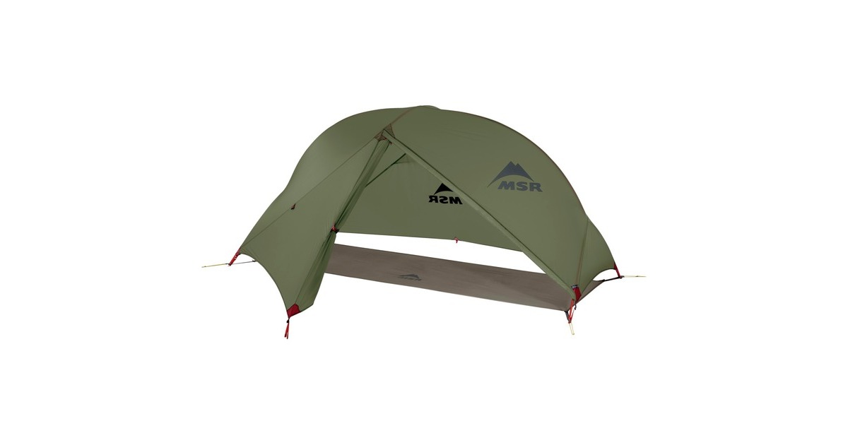 MSRHubba NX Solo Backpacking Tent  (Olijfgroen/rood)