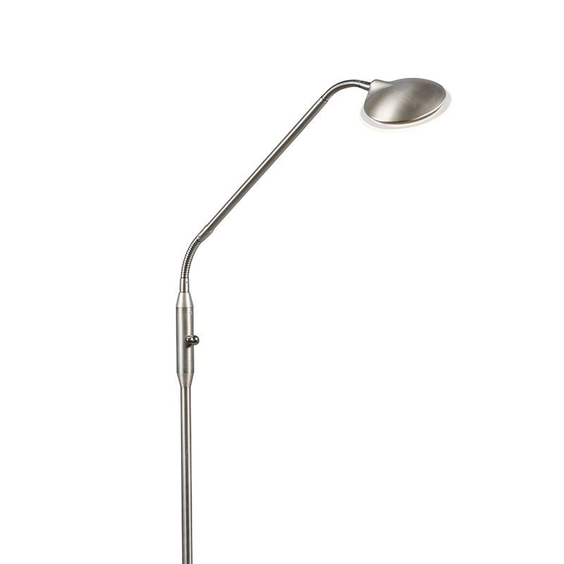 Moderne vloerlamp staal incl. LED - Eva