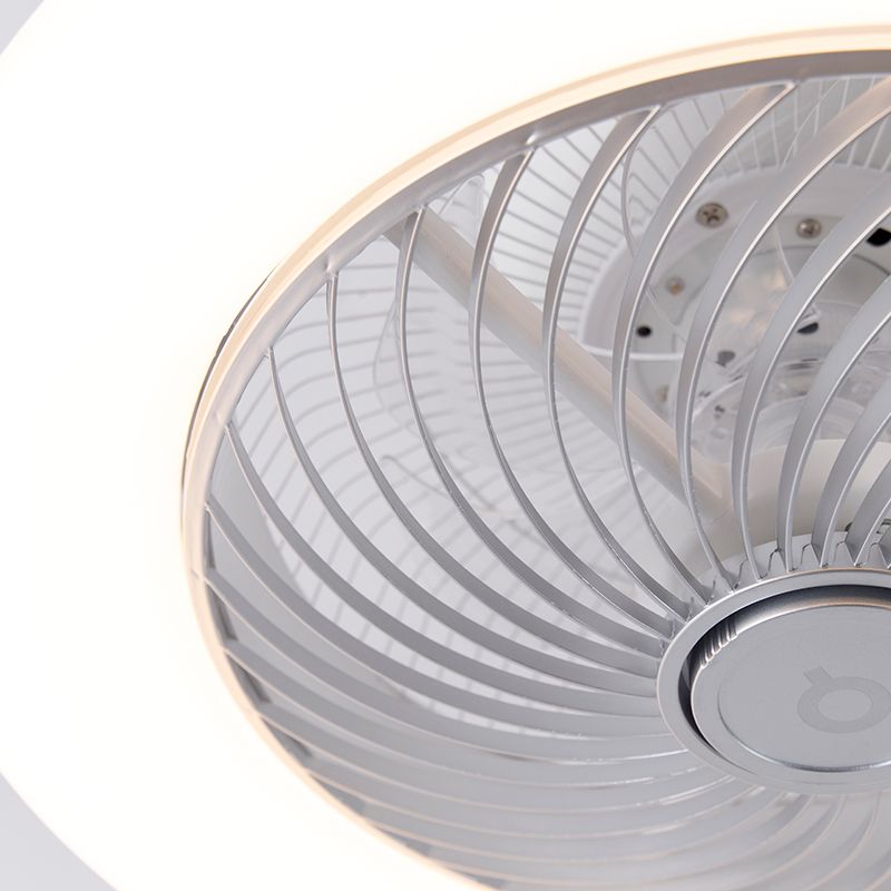Plafondventilator zilver 55cm incl. LED dimbaar met afstandsbediening - Clima